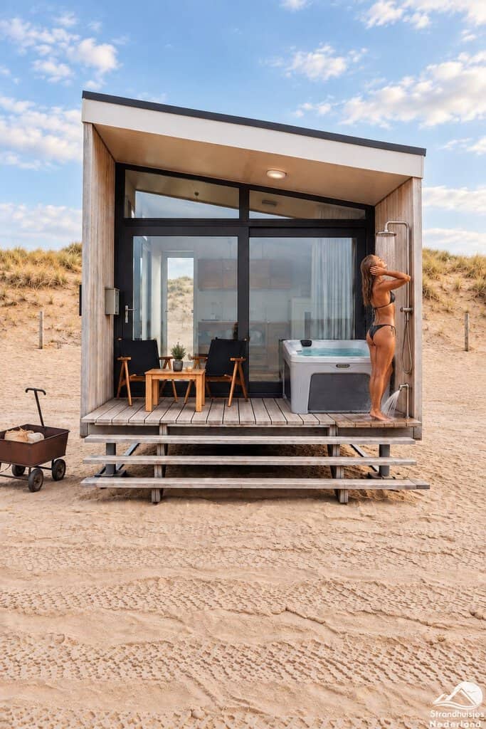 Strandhuisje in Kijkduin, Zuid-Holland – zeezicht, foto 1